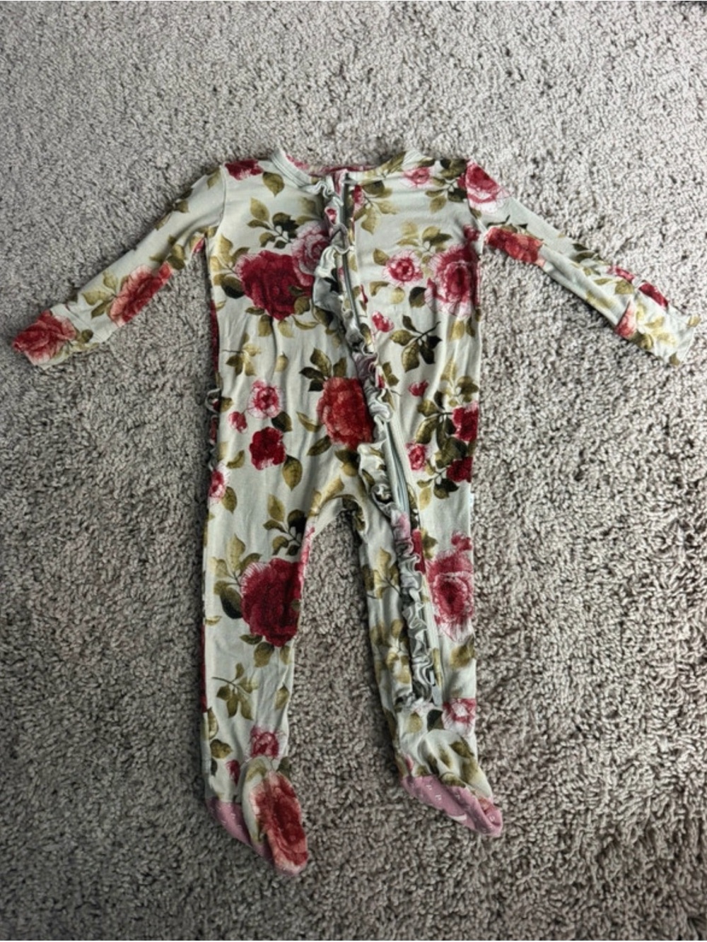 Posh Peanut Green Floral Sleeper